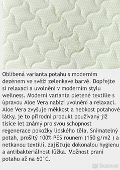 Zánovní matrace Medline Trio 16 v potahu Aloe Vera - 2