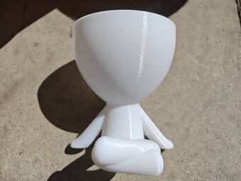 Yoga květináč bílý 10,5cm průměr sukulenty - 2