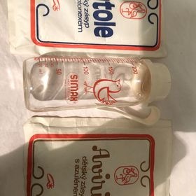 Retro kojenecká láhev a zásyp, kočárky - 2