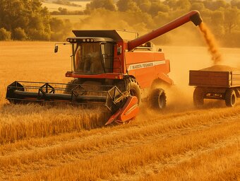 Sklizeň kombajnem - Žně 2025 - 2