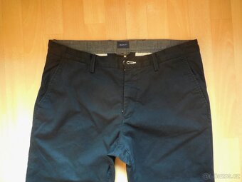 pánské Gant tm.modré kalhoty užší,zip CHINO elast.38/32 XL p - 2