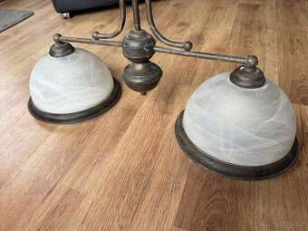 Moderní dvouramenný lustr zánovní - 2