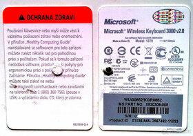 Microsoft Wireless Keyboard 3000 na díly - 2
