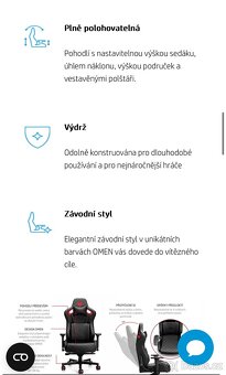 HP OMEN HERNI KŘESLO - 2