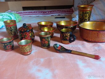 Retro dřevěný set USSR - 2