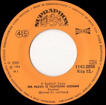 Karamel – Má hlava je telefonní seznam / Návrat z Kosmu - 2