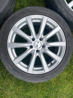ALU kola Platin Silver R17, 5x 108, Ford, Volvo + letní pneu - 2