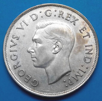 Stříbrná mince r. 1941 Jiří VI. - 2