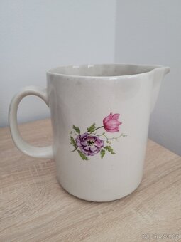 Konvice, mlékovka, džbán, Kera Vitral, zdobeno, retro - 2