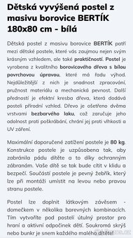 Dětská postel 180x80 - 2