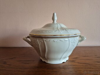 Polévková mísa zlatá linka slonová kost Bernadotte - 2