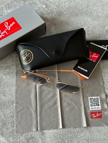 Ray Ban Hexagonal 3548 Zlaté obroučky / gradálové sklo - 2