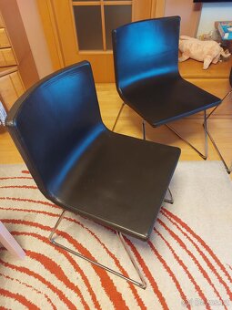 Jídelni židle kožené Ikea Bernhard 3 kusy - 2