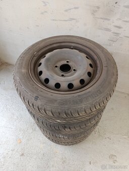 Peugeot 206 plechové disky R14 s pneu - 2