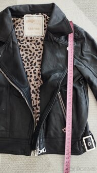 Dívčí kožená bunda, vel. 134/140 - 2