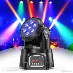 SHEHDS Otočné hlavy LED WASH 7x12W RGBW - 2