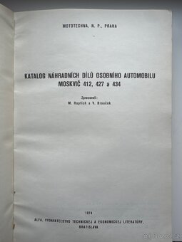 Katalog Moskvič 412, 427,434 - 2