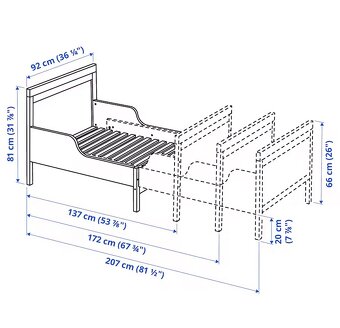 IKEA Sundvik dětská postýlka rostoucí - 2