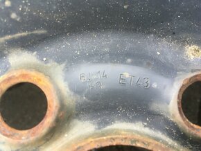 2x plechový disk 5x100 R14 Fabia - 2