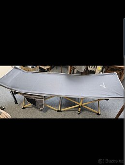 Skládací kempingová postel s matrací 188x71x37cm - 2