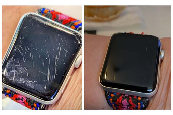 Oprava poškrabaného skla - Apple Watch - 2