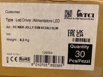 LED drivery TCI DC MAXI JOLLY SVM 65 DALI SLIM – 30 ks (nové - 2
