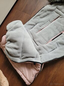 Dětský fusak do kočárku COTTONMOOSE růžový - 2