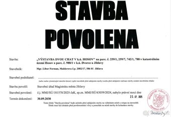 STAVEBNÍ POZEMEK SE STAVEBNÍM POVOLENÍM Jihlava-Hosov - 2