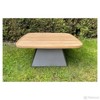 Konferenční stolek Oskar – antracit, 80×80 cm - 2