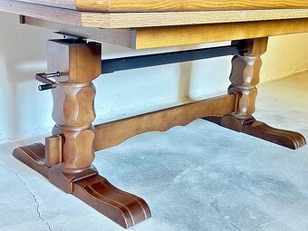 887 Konferenční stůl stolek zvedací rustikální dlažba - 2