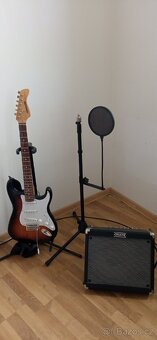 Sada: kytara stojan combo zesilovač CRATE držák mikrofony - 2