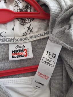 Mikina s kapucí prodloužená ,značka HIGH SCHOOL-vel-122/128 - 2