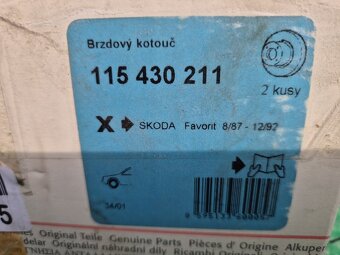 sada předních brzdových kotoučů Škoda Favorit do 1292 s rozt - 2