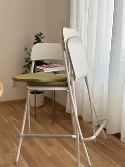 2 barové židle IKEA FRANKLIN – bílá + dárek - 2