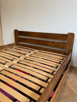 Manželská postel dub / Double bed from oak - 2