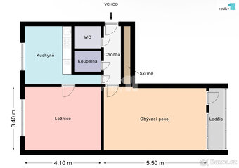 prodej bytu 2+1, 56m2, Praha 6 - 2