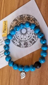 NÁRAMEK Z MINERÁLŮ - TYRKENIT, LÁVOVÝ KÁMEN. V dárkovém bale - 2