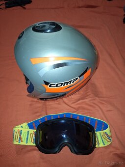 Dětská lyžařské helma +  brýle - 2