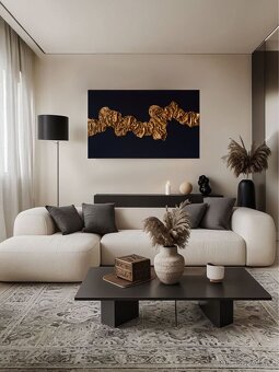 Abstraktný 3D obraz (Covered in gold) Amaje Art obrazy - 2
