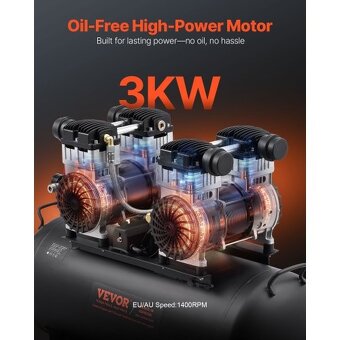 Vzduchový kompresor 20 galonů maximální tlak 125 PSI - 2