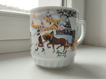 sběratelský retro hrnek - zimní koník - 2