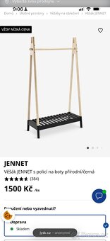 Dřevěný věšák JENNET - 2