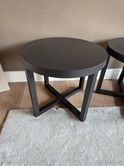 set 2 kulatých stolků - 2