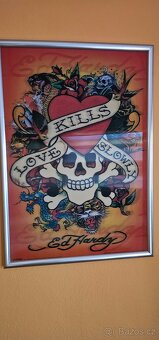 ED HARDY plastický obraz v rámu - 2