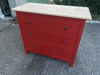 IKEA Hemnes komoda se 3 zásuvkami - červená - 2