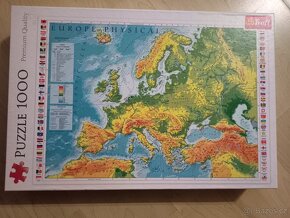 PUZZLE FYZICKÁ MAPA EVROPY - 2
