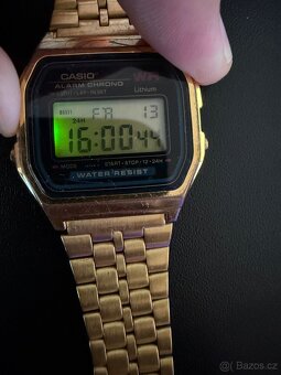 Retro hodinky Casio A159 zlaté - 2
