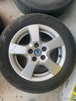Alu kola 14” 5x100 Origo Škoda a Letní pneu 185/60/R14 - 2