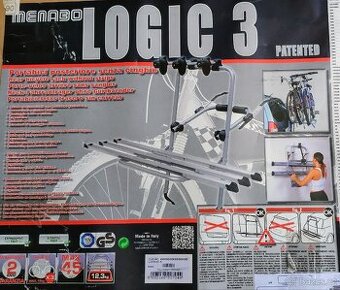 Nosič jízdních kol MENABO Logic 3 NOVÝ - na 5 dveře - 2