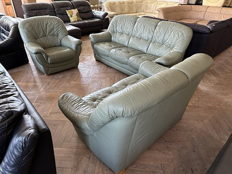 160 Kožená sedací souprava sedačka 3+2+1 LONG LIFE - 2